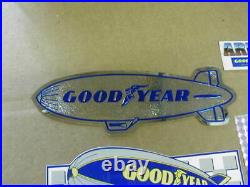 9 Vtg Goodyear Blimp Tire Conveyor Belt #1 rare auto Racing decal Sticker lot