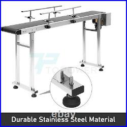 Adjustable Speed Belt Conveyor Machine With Stainless Steel Double Guardrail