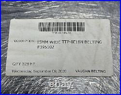 BRAND NEW Vaughn BELTING TTP-8E18N Blue Conveyor Belt 15mm Width, 328ft Length
