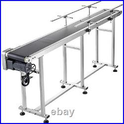 Belt Conveyor PVC Conveyor Belt 71 x 7.8-Inch, Motorized Conveyor, with Guardrails