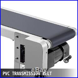 Belt Conveyor PVC Conveyor Belt59x 11.8-Inch, Motorized Conveyor with Guardrails