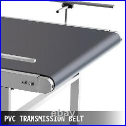 Belt Conveyor PVC Conveyor Belt59x 19.7-Inch, Motorized Conveyor with Guardrails