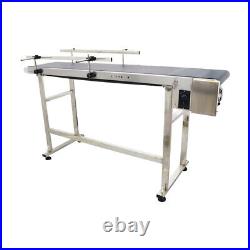 Belt Conveyor Systems 59x 11.8 Stainless Stand Double Fence Speed 0-18m/minute