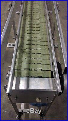 Conveyor, 20' Long, 7.5 Wide, 35 Floor To Top Of Belt, Stainless Steel