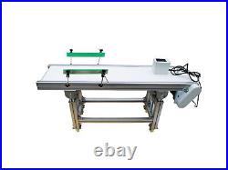 Conveyor Belt 12in. Wide x 59in. Long 110V White Color PVC Mesa Industrial