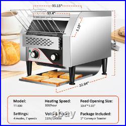 Conveyor Commercial Toaster Electric Stainless Steel Toaster Countertop Toasters