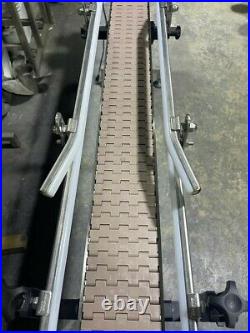 DEPENDABLE EQUIPMENT CONVEYOR 15 FEET LONG BY 4 INCHES WIDE WithPLASTIC BELT