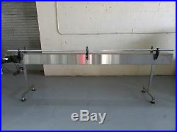 DEPENDABLE EQUIPMENTS CONVEYOR 4' x 7 WITH PLASTIC TABLE TOP BELT