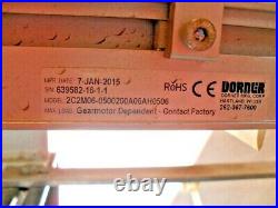 Dorner Conveyor Ser 2200 2C2M06 5 Feet x 6 Paddle Incline with stands & motor