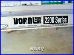 Dorner Conveyor Series 2200 220M18 6' x 18 Flat Belt End Drive withmotor