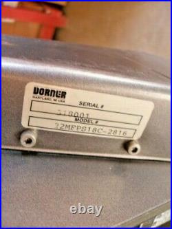Dorner Conveyor Series 2200 220M18 6' x 18 Flat Belt End Drive withmotor