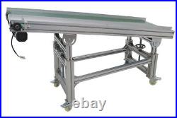 Electric Conveyor 5915.7 PVC Belt Inclined Wall Conveyor 110V 0-20m/min SS