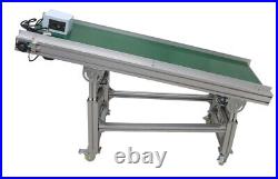 Electric Conveyor 5915.7 PVC Belt Inclined Wall Conveyor 110V 0-20m/min SS