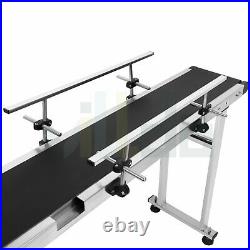 Electric PVC Belt Conveyor Machine With Double Stainless Steel Guardrail 59