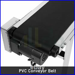 Electric PVC Belt Conveyor Machine With Double Stainless Steel Guardrail 59