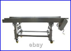 Enhanced PU Belt Conveyor 59x11.8inch Food Grade Conveyor Machine Adjustable H