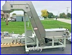 FDA Stainless Parts Hopper Wide Belt Elevator Feeder Conveyor HOPPMANN SEI