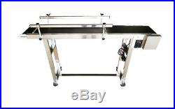 Flat PVC Belt Conveyor with 2 Fence for All Kinds of Industry 47.2L7.8W New