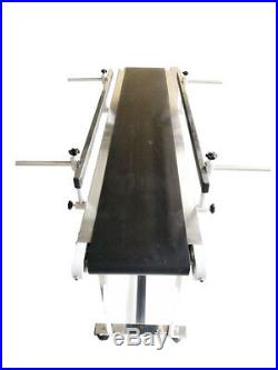 Flat PVC Belt Conveyor with 2 Fence for All Kinds of Industry 47.2L7.8W New