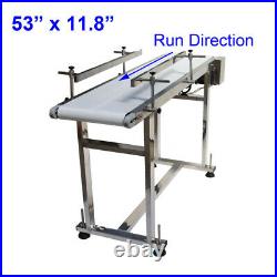 Food/ Medicine Belt Conveyor White PU Belt Adjustable Height Speed 0-20m