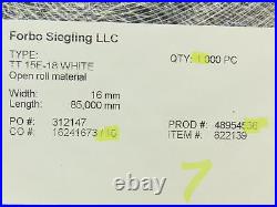 Forbo Siegling TT 15E-18 Conveyor Belt 16mm x 278' White Fabric Machine Tape