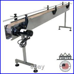 Fortex Stainless Steel 10 X 4.5 Inline Packaging Conveyor With Table Top Belt