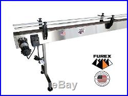 Furex Stainless Steel 10' x 4 Inline Conveyor with Plastic Table Top Belt