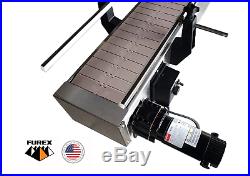 Furex Stainless Steel 10' x 7.5 Inline Conveyor with Plastic Table Top Belt