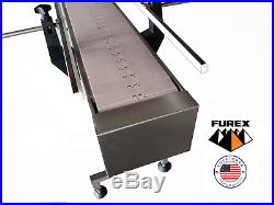 Furex Stainless Steel 12' x 7.5 Inline Conveyor with Plastic Table Top Belt