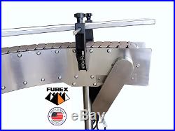 Furex Stainless Steel 4.5 90 Degrees L-Shape Curved Conveyor with Plastic Belt