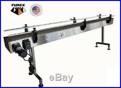 Furex Stainless Steel 4' x 7.5 Inline Conveyor with Plastic Table Top Belt