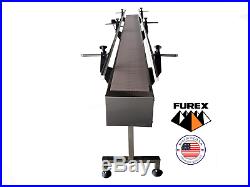 Furex Stainless Steel 6' x 7.5 Inline Conveyor with Plastic Table Top Belt