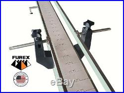 Furex Stainless Steel 8' x 12" Wide Inline Conveyor with Plastic Table Top Belt 