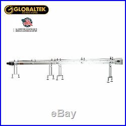 Globaltek 20'x4.5 S/S Sanitary Raised Bed Conveyor with Table Top Plastic Belt