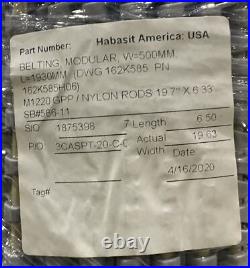 Habasit America M1220 Conveyor Belt 20 In By 76 In U3s