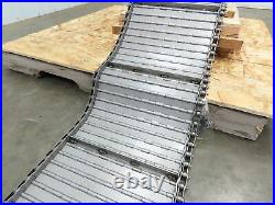 Hauksan 13 x 18' Steel Cleated Chip Conveyor Belt Double Pitch Roller Chain