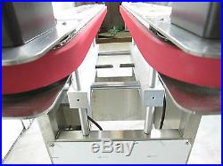 Hugger Belt Side Grip Transfer Conveyor For Bottom Coding