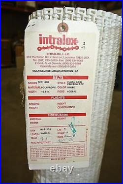 INTRALOX SERIES 1100 FLUSH GRID POLYPROPYLENE BELT 5.6' x 45.9 WHSE2.23A2