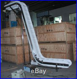 Inclined Conveyor-stainless Steel, Modular Belt, 12 Ft Long Overall Length