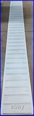 Intralox 20 x 16' 4 Flights 1 tall Series S1600 Conveyor belt white paddles