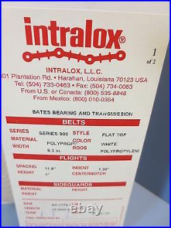 Intralox 900 Series Polypropelene Conveyor Belt 9.3 Wide 13.3' Long 1 Flights