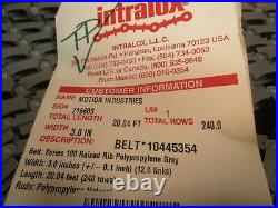 Intralox Conveyor Chain 20 Ft Lg 3 Width Series 100 Rr Graypp Belt 10445354