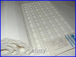 KVP 1100 Series Flush Grid Plastic Conveyor Belt Chain 18 x 10 Ft White