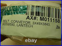 Lantech conveyor drive belt M011158 30059590 3521mm x 49 mm. 2 Belts