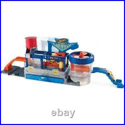 Mega Car Wash Hot Wheels Color Change Belt Track Conveyer Water Action Toy Game