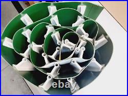NEW MDS 26 x 13' L Green PVC Rubber Conveyor belt paddles Flights cleated scoop