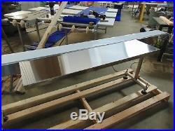 NEW SS CONVEYOR 8' x 6 -TABLE TOP SANITARY BELT AND WORK STATION-MADE IN USA