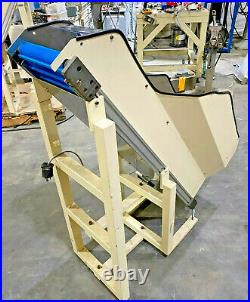 NEW VIBRA-TECH Inclined Cleated Belt Conveyor 24W x 48L 60 H with S/S Hopper