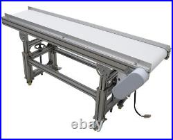 New Length59 inch Width 11.8 inch PU Food Grade Belt Conveyor 110V Adjust Height