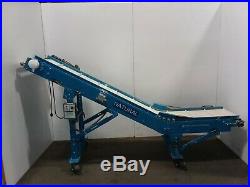 New London Cleated Incline Parts Chip Belt Conveyor 120v Variable Speed